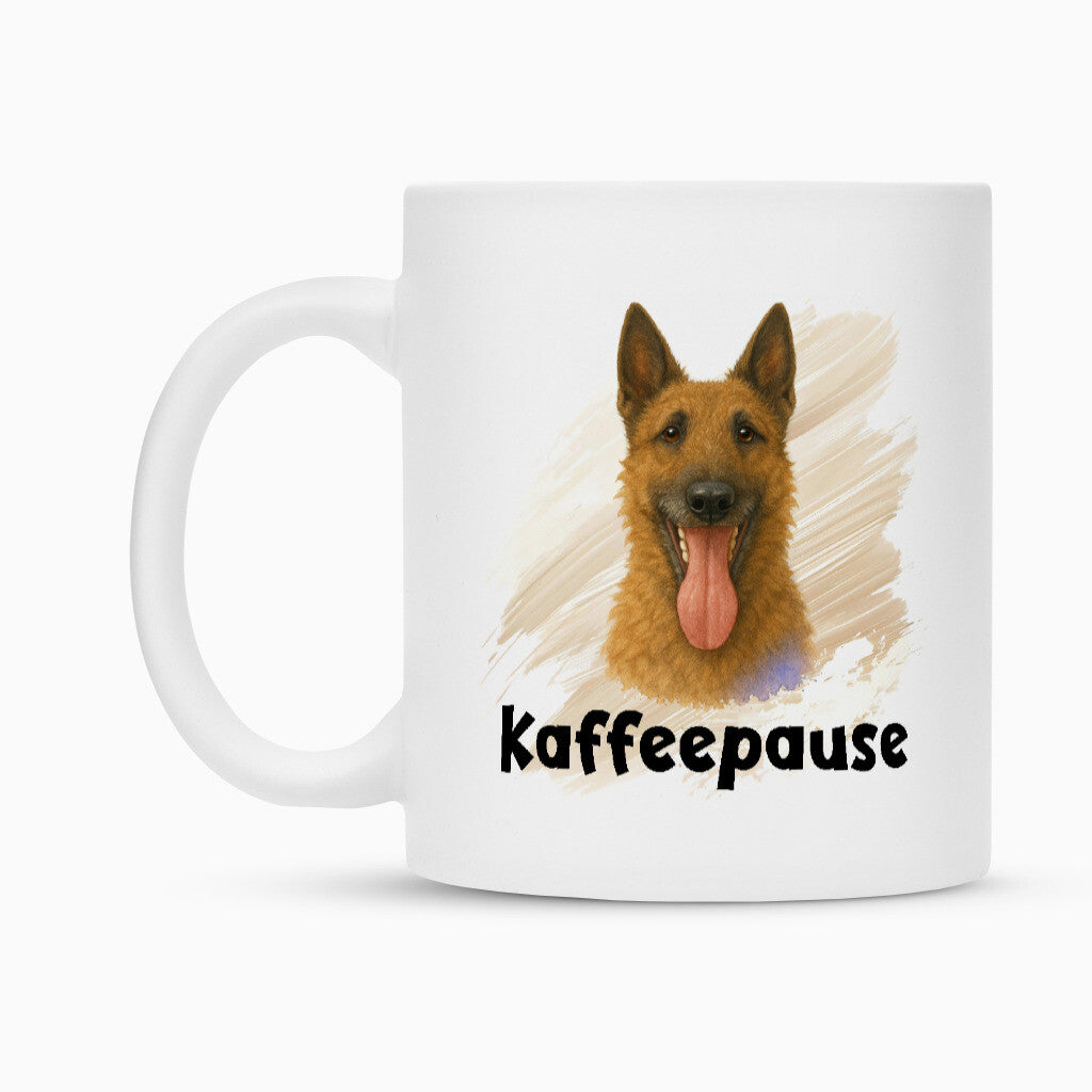 Tasse "Laekenois - Kaffeepause" Weiß – hunde-shirt.de