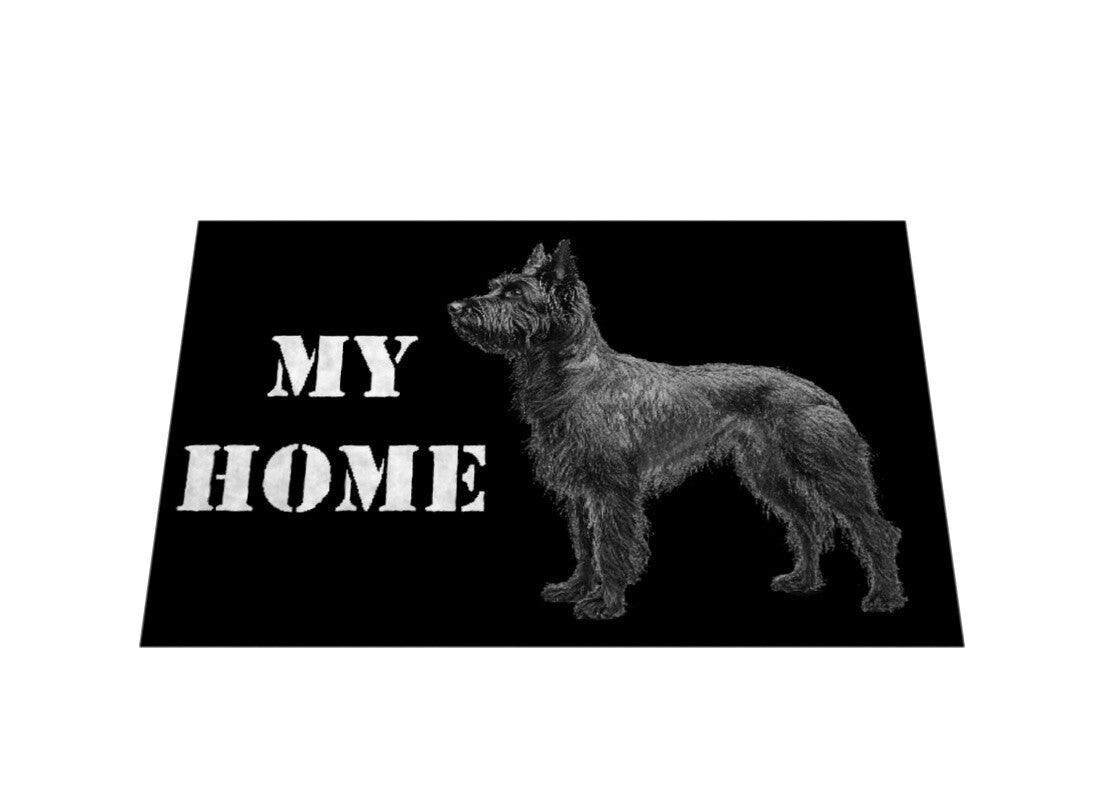 Fußmatte "Laekenois - MY HOME" Weiß – hunde-shirt.de