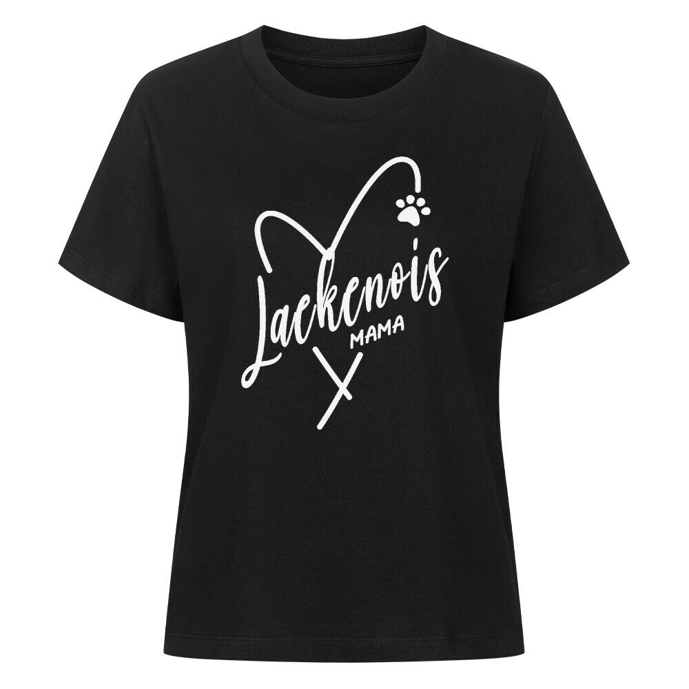 Premium Damen Shirt "Laekenois - MAMA" Schwarz – hunde-shirt.de