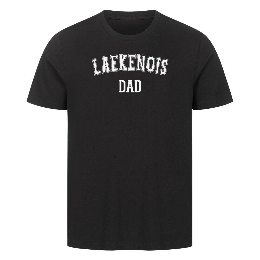 Premium T-Shirt "Laekenois - DAD" Schwarz – hunde-shirt.de