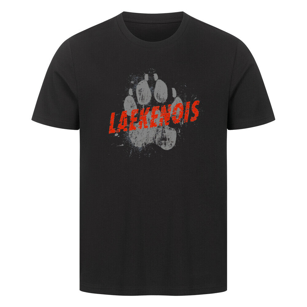 Premium T-Shirt "Laekenois - Paw" Schwarz – hunde-shirt.de