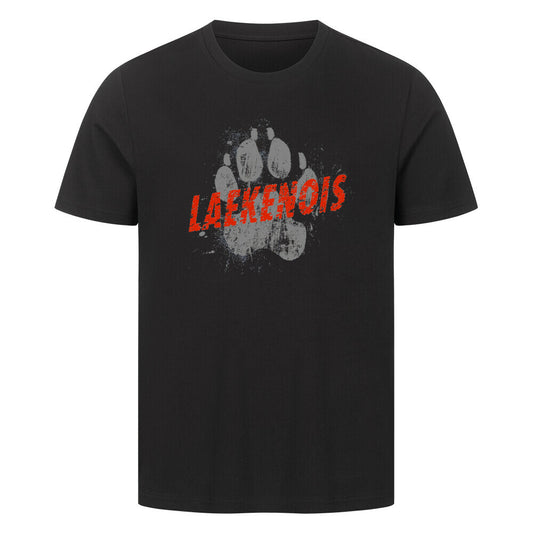 Premium T-Shirt "Laekenois - Paw" Schwarz – hunde-shirt.de