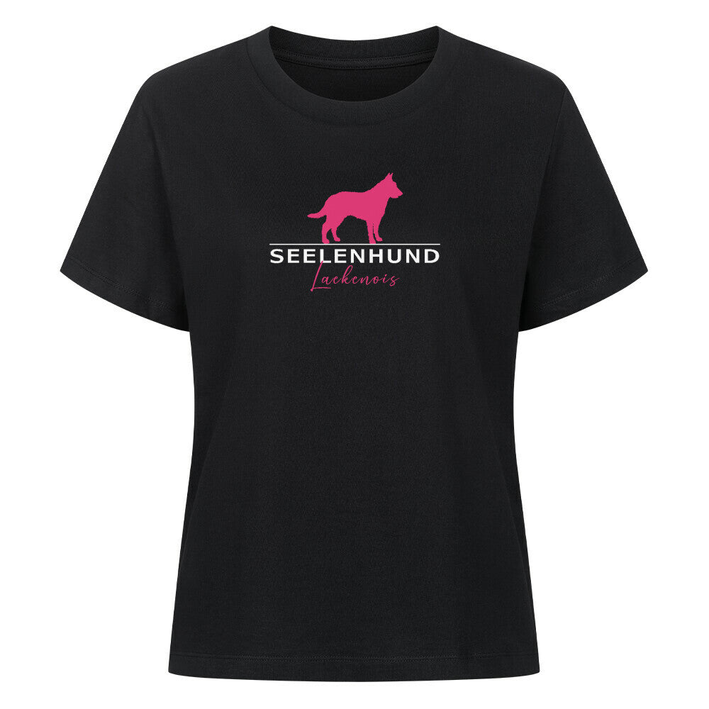 Premium Damen Shirt "Laekenois - Seelenhund" Schwarz – hunde-shirt.de