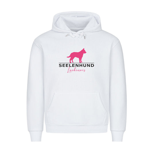 Premium Hoodie "Laekenois - Seelenhund" Weiß – hunde-shirt.de