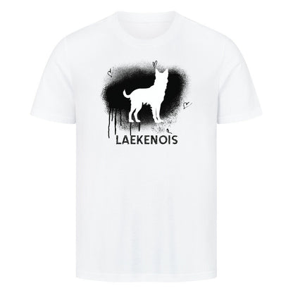 Premium T-Shirt "Laekenois - Spray" Weiß – hunde-shirt.de