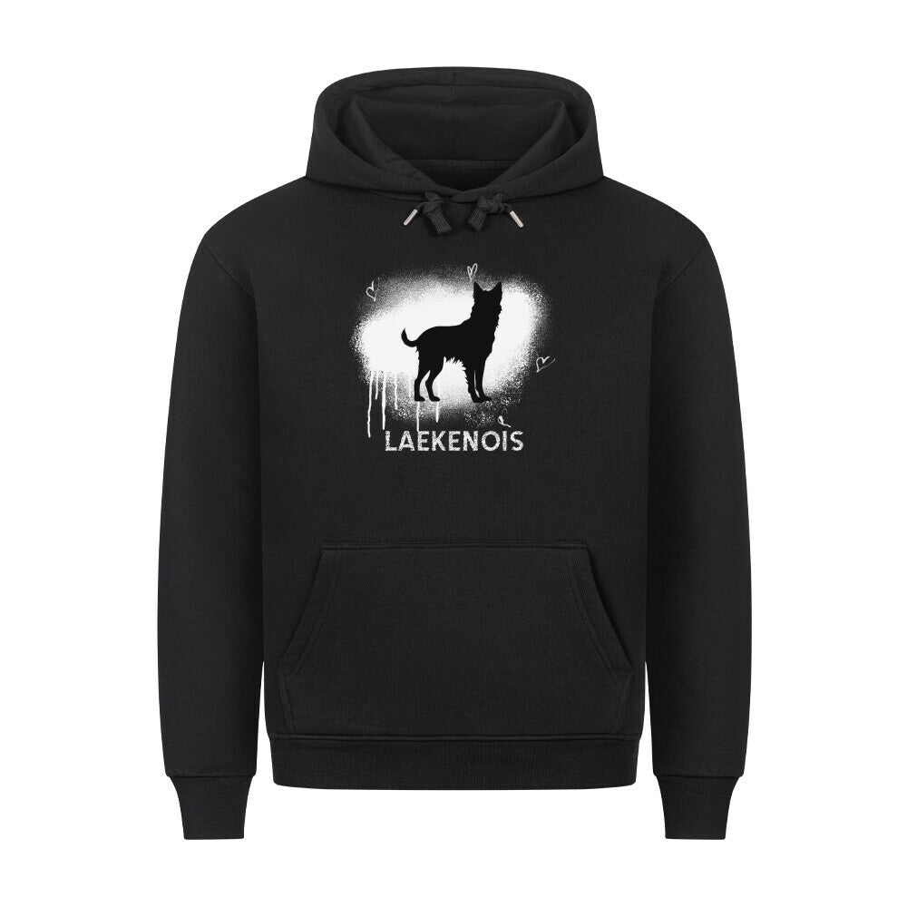 Premium Hoodie "Laekenois - Spray" Schwarz – hunde-shirt.de