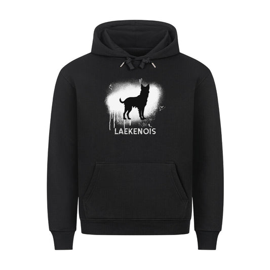 Premium Hoodie "Laekenois - Spray" Schwarz – hunde-shirt.de