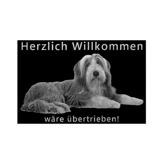 Fußmatte "Bearded Collie - Übertrieben" – hunde-shirt.de