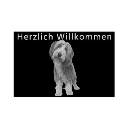 Fußmatte "Bearded Collie - Herzlich Willkommen" – hunde-shirt.de