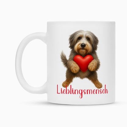 Tasse "Bearded Collie - Lieblingsmensch" Weiß – hunde-shirt.de