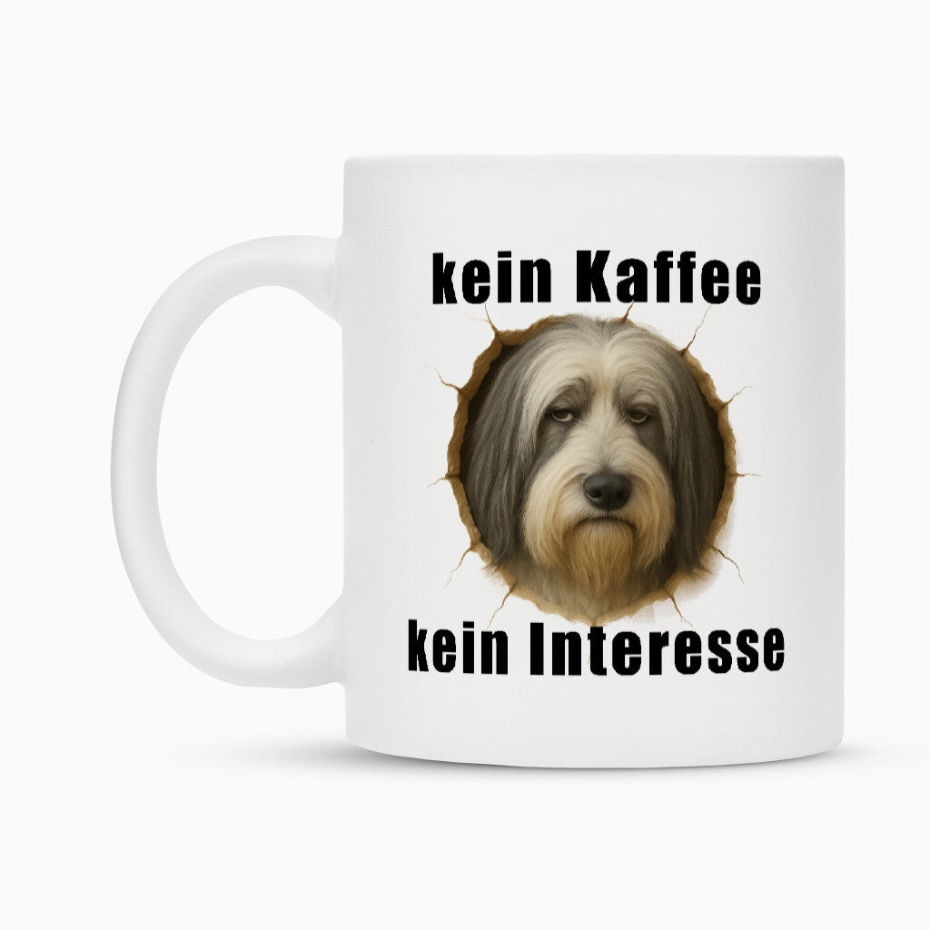 Tasse "Bearded Collie - kein Kaffee..." Weiß – hunde-shirt.de