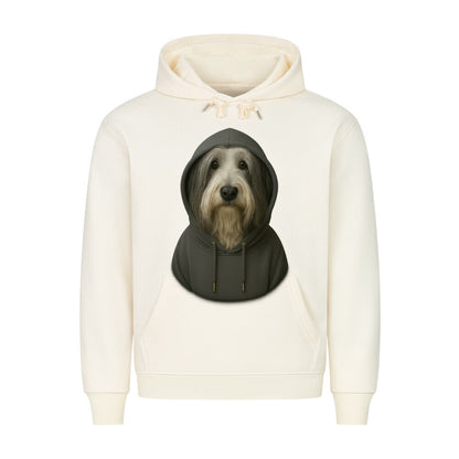 Premium Hoodie "Bearded Collie - Hooded" Beige – hunde-shirt.de