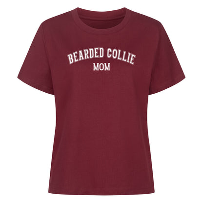 Premium Damen Shirt "Bearded Collie - MOM" Burgunder – hunde-shirt.de