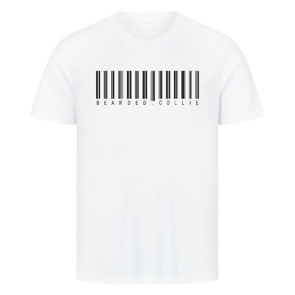 Premium T-Shirt "Bearded Collie - Scan" Weiß – hunde-shirt.de