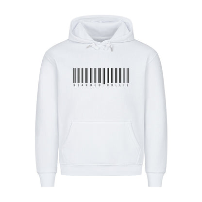 Premium Hoodie "Bearded Collie - Scan" Weiß – hunde-shirt.de