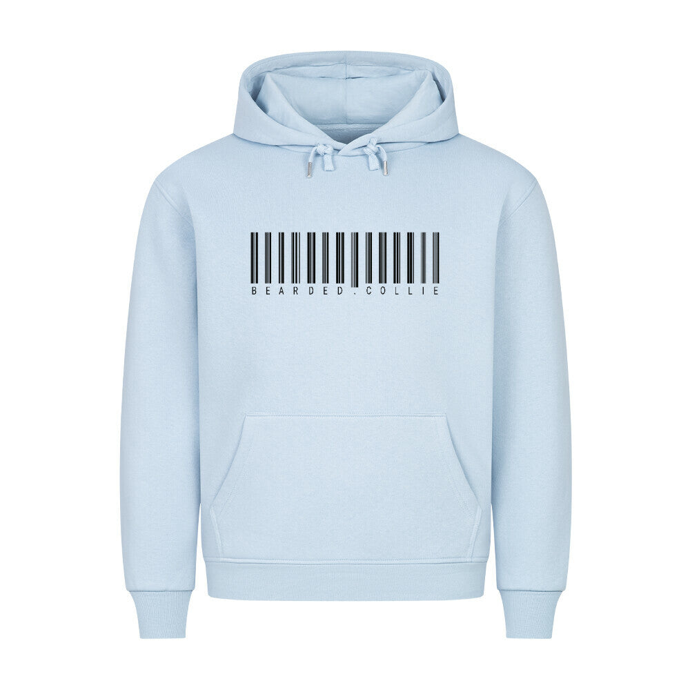 Premium Hoodie "Bearded Collie - Scan" Babyblau – hunde-shirt.de