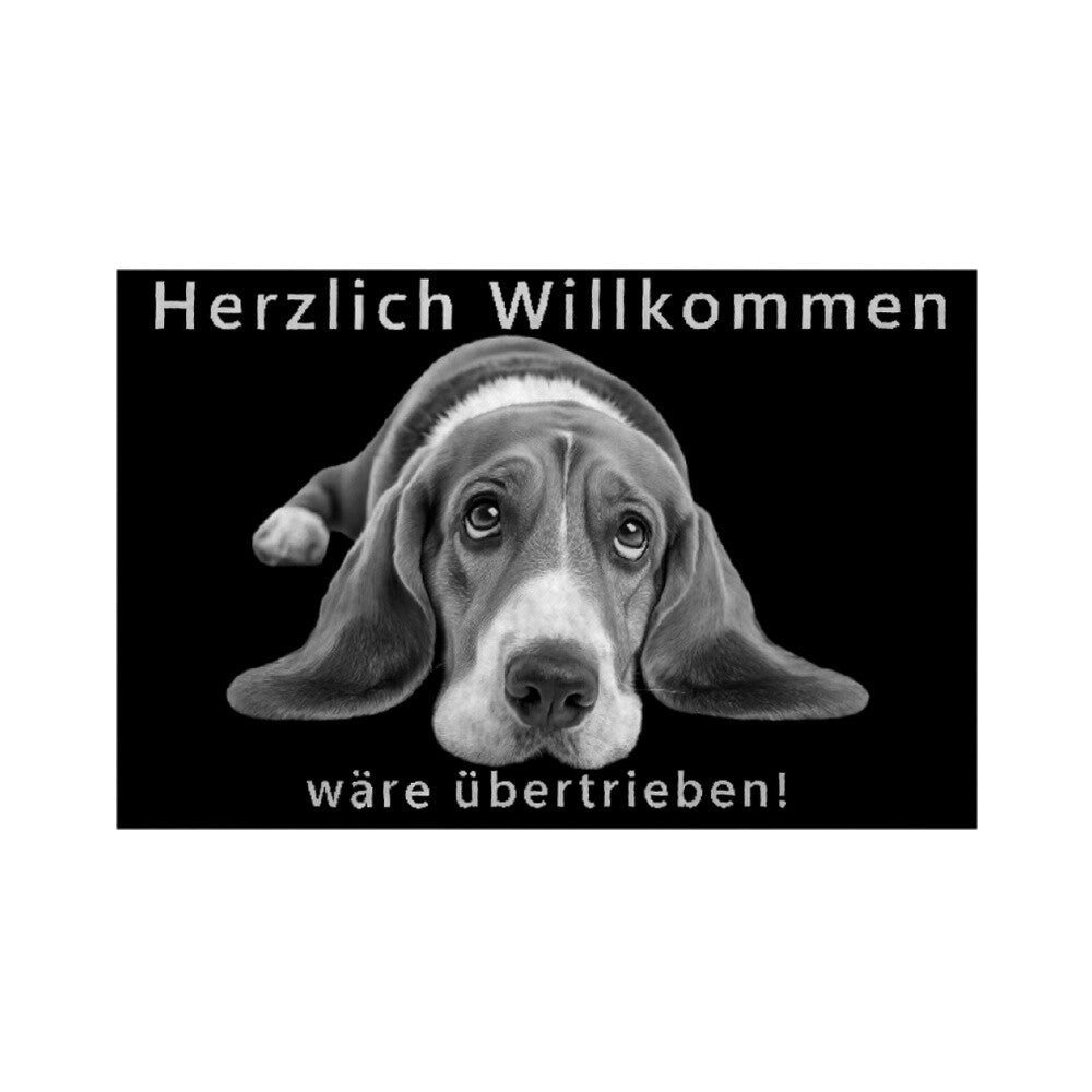 Fußmatte "Basset - Übertrieben" – hunde-shirt.de