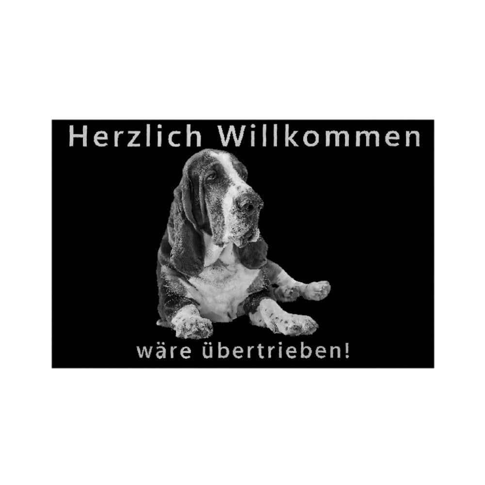 Fußmatte "Basset - Übertrieben II" – hunde-shirt.de