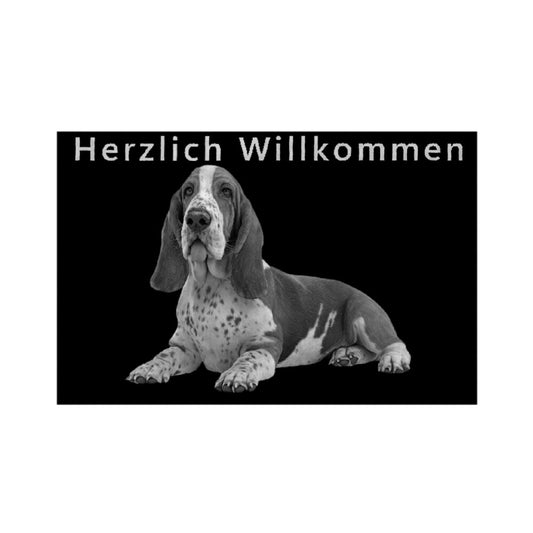 Fußmatte "Basset - Willkommen" – hunde-shirt.de