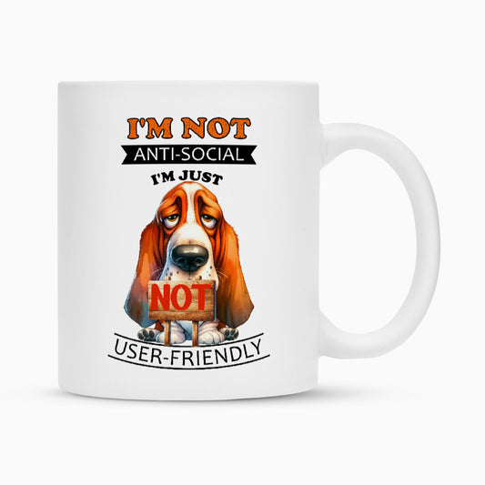 Tasse "Basset - Anti-Social" – hunde-shirt.de