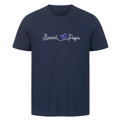 Premium T-Shirt "Basset - Papa" French Navy – hunde-shirt.de
