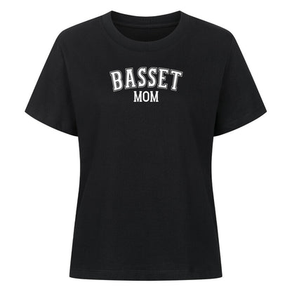 Premium Damen Shirt "Basset - MOM" Schwarz – hunde-shirt.de