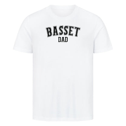 Premium T-Shirt "Basset - DAD" Weiß – hunde-shirt.de