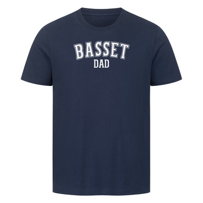Premium T-Shirt "Basset - DAD" French Navy – hunde-shirt.de