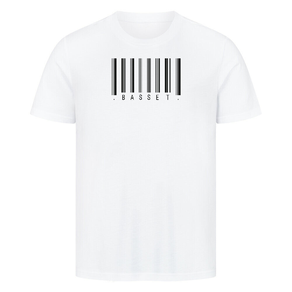 Premium T-Shirt "Basset - Scan" Weiß – hunde-shirt.de