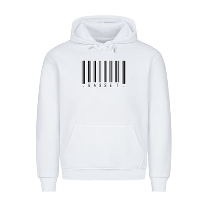 Premium Hoodie "Basset - Scan" Weiß – hunde-shirt.de