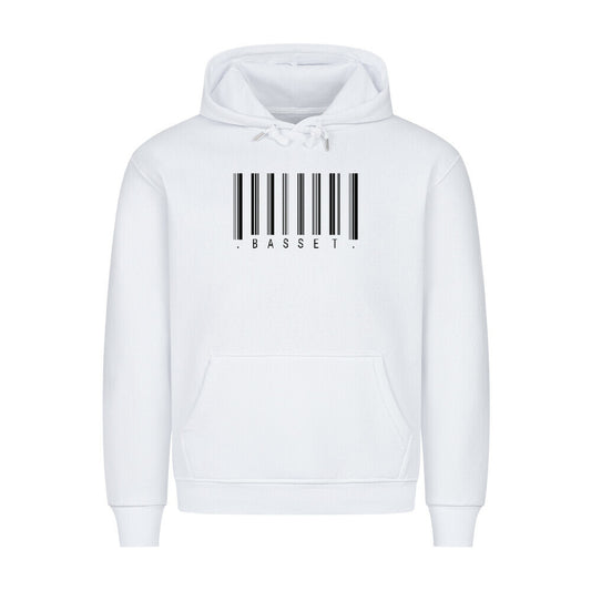 Premium Hoodie "Basset - Scan" Weiß – hunde-shirt.de
