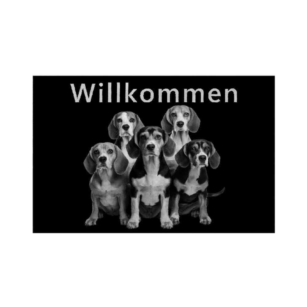 Fußmatte "Beagle - Willkommen im Rudel" – hunde-shirt.de
