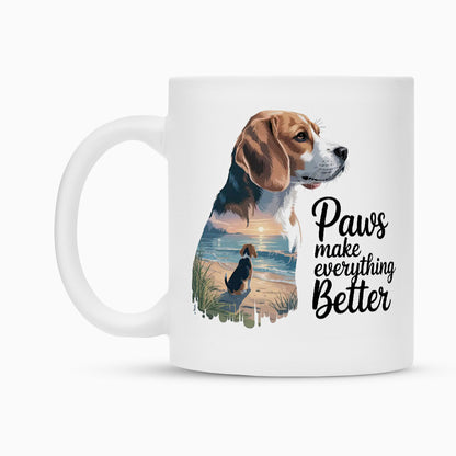 Tasse "Beagle - Better..." Weiß – hunde-shirt.de