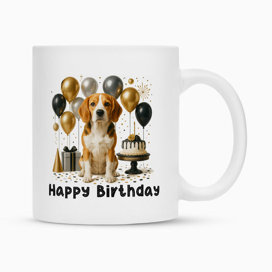Tasse "Beagle - Happy Birthday" – hunde-shirt.de