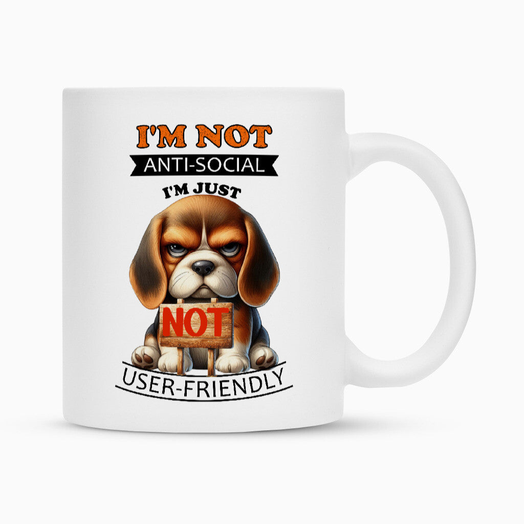 Tasse "Beagle - Anti-Social" – hunde-shirt.de