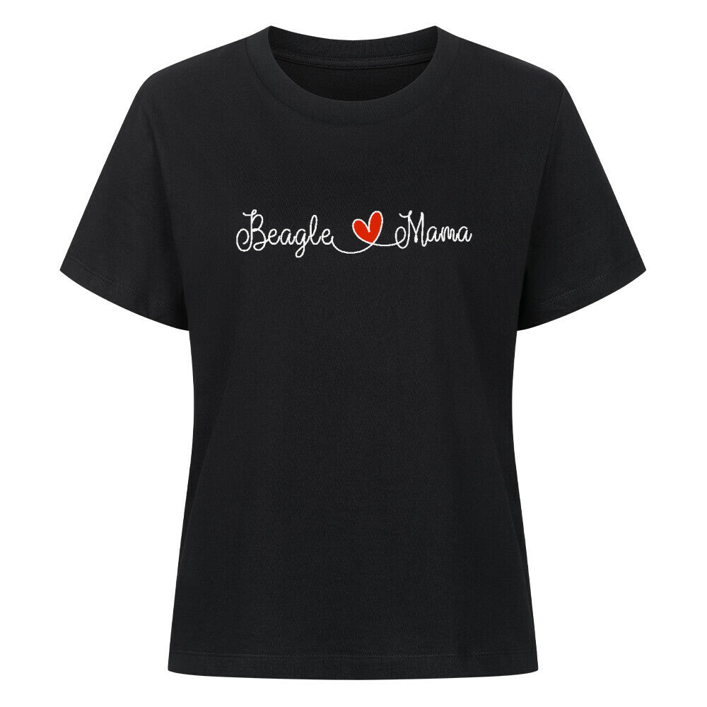 Premium Damen Shirt "Beagle - Mama" Schwarz – hunde-shirt.de