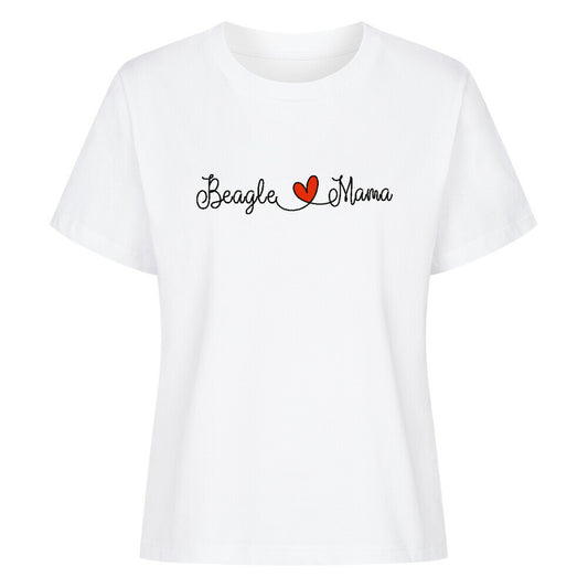 Premium Damen Shirt "Beagle - Mama" Weiß – hunde-shirt.de