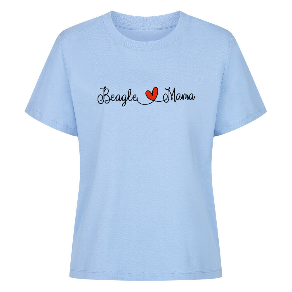 Premium Damen Shirt "Beagle - Mama" Sky Blue – hunde-shirt.de