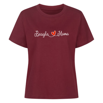Premium Damen Shirt "Beagle - Mama" Burgunder – hunde-shirt.de