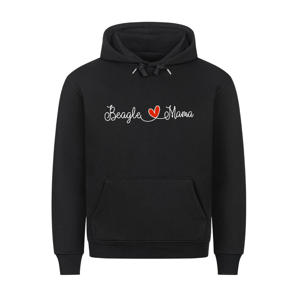 Premium Hoodie "Beagle - Mama" Schwarz – hunde-shirt.de