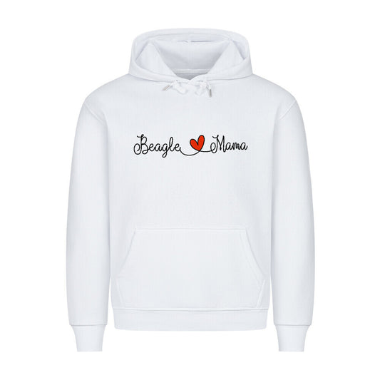Premium Hoodie "Beagle - Mama" Weiß – hunde-shirt.de
