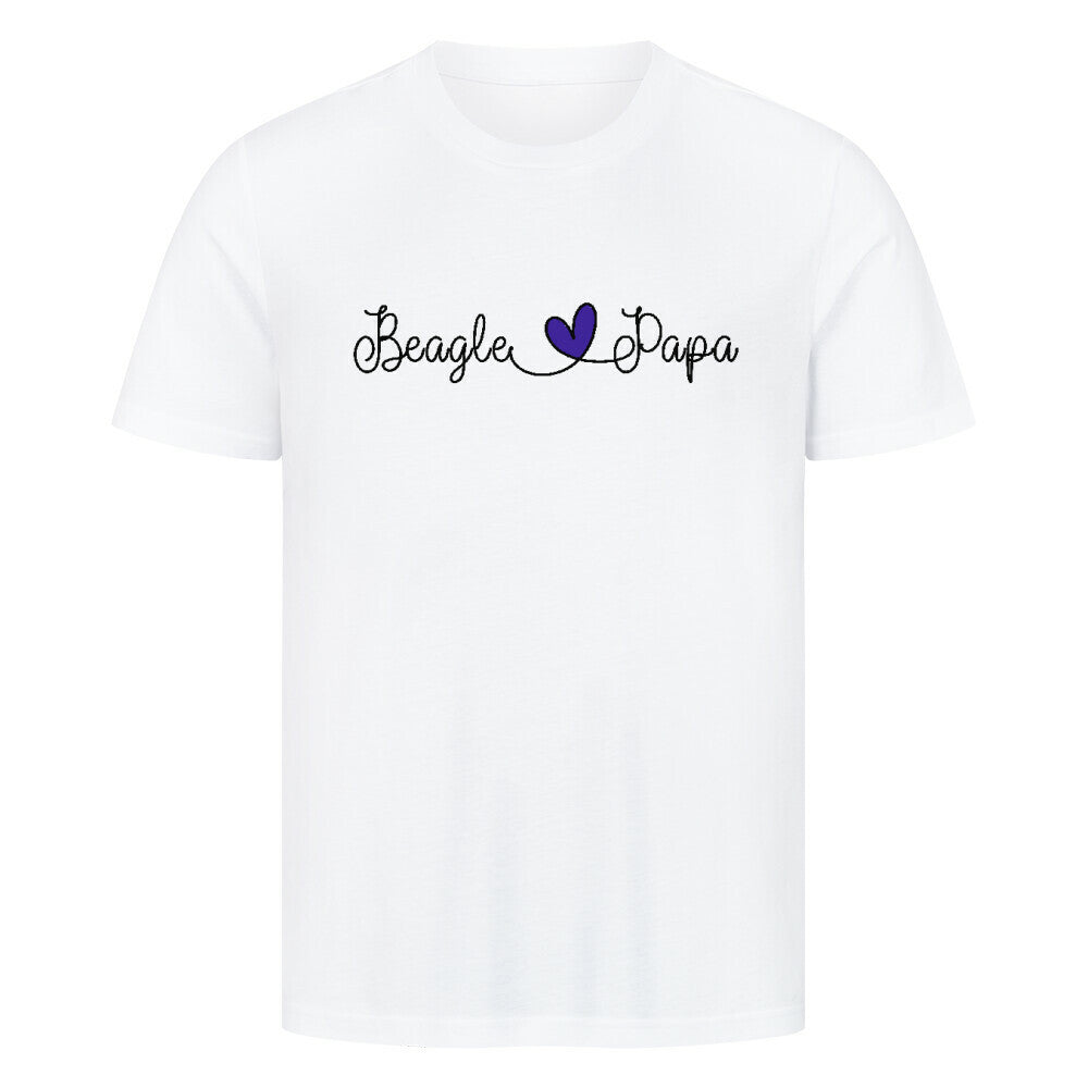 Premium T-Shirt "Beagle - Papa" Weiß – hunde-shirt.de