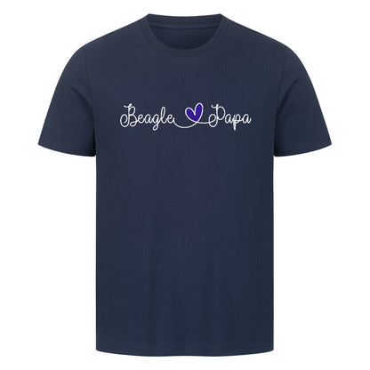 Premium T-Shirt "Beagle - Papa" French Navy – hunde-shirt.de