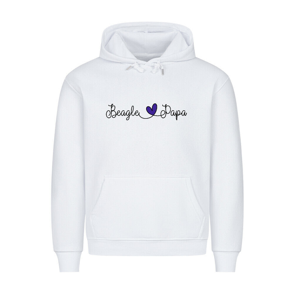 Premium Hoodie "Beagle - Papa" Weiß – hunde-shirt.de