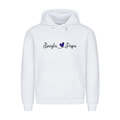 Premium Hoodie "Beagle - Papa" Weiß – hunde-shirt.de