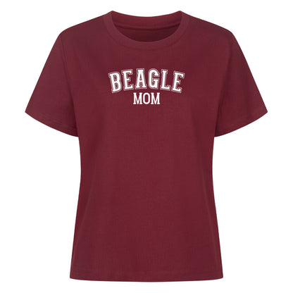 Premium Damen Shirt "Beagle - MOM" Burgunder – hunde-shirt.de
