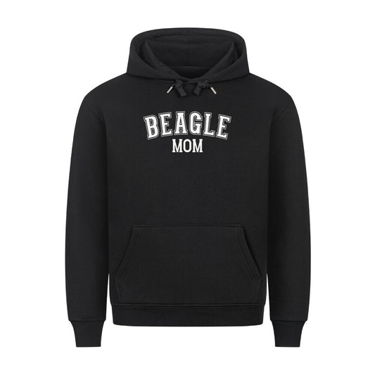 Premium Hoodie "Beagle - MOM" Schwarz – hunde-shirt.de