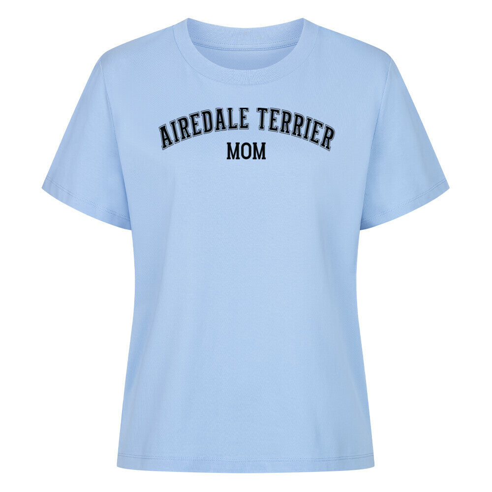 Premium Damen Shirt "Airedale Terrier - MOM" Sky Blue – hunde-shirt.de