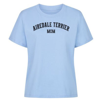 Premium Damen Shirt "Airedale Terrier - MOM" Sky Blue – hunde-shirt.de