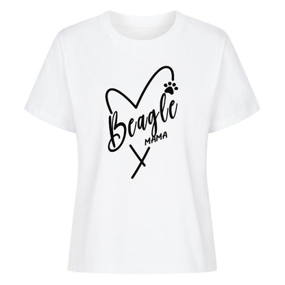 Premium Damen Shirt "Beagle - MAMA" Weiß – hunde-shirt.de
